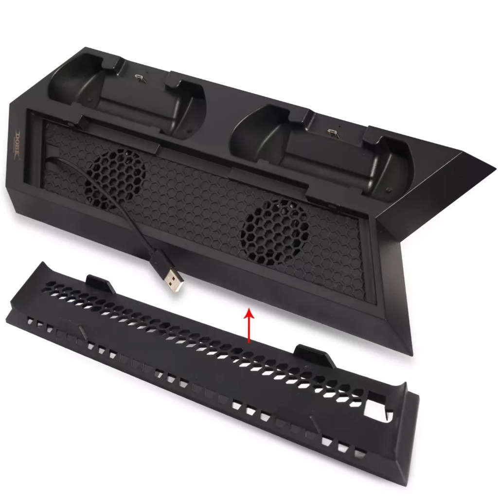 Dobe Cooling Stand For Ps4 Series (Fat, Slim And Pro) With Charging Station for Controller