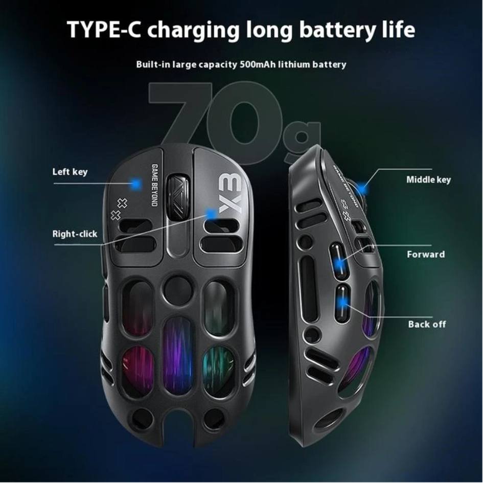 T-WOLF X3 Tri-Mode Gaming Mouse