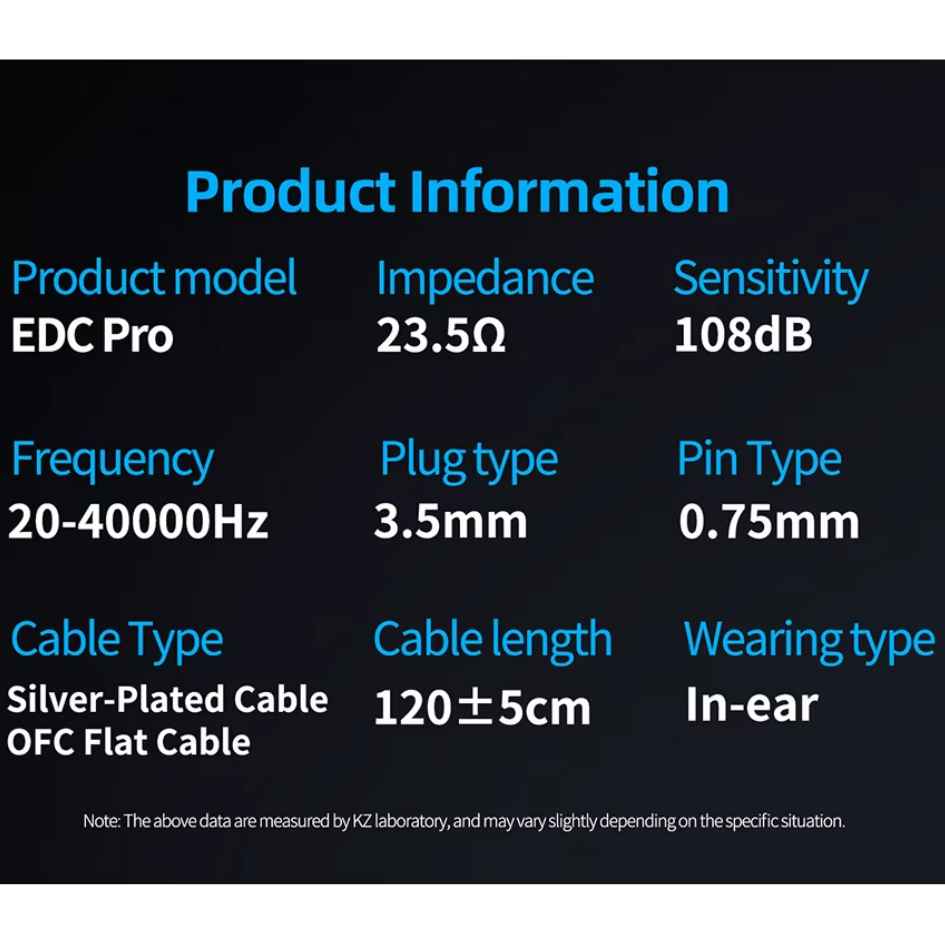 KZ HiFi 3.5mm Earphones KZ-EDC Pro