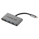 Volkano Core Hub Series USB Type-C 3 Port Hub VK-20058-BK