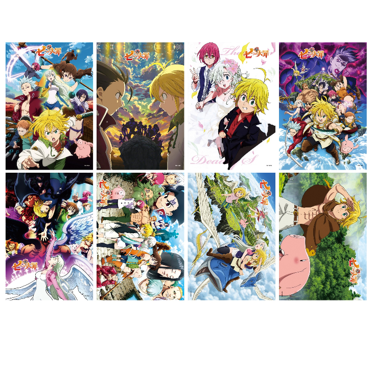 Seven Deadly Sins Poster 8 PCS A3 Size