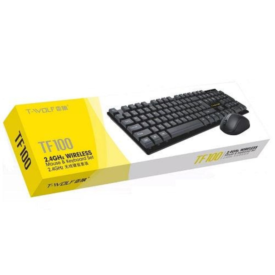 T-WOLF TF100 Office Wireless Combo Keyboard And Mouse