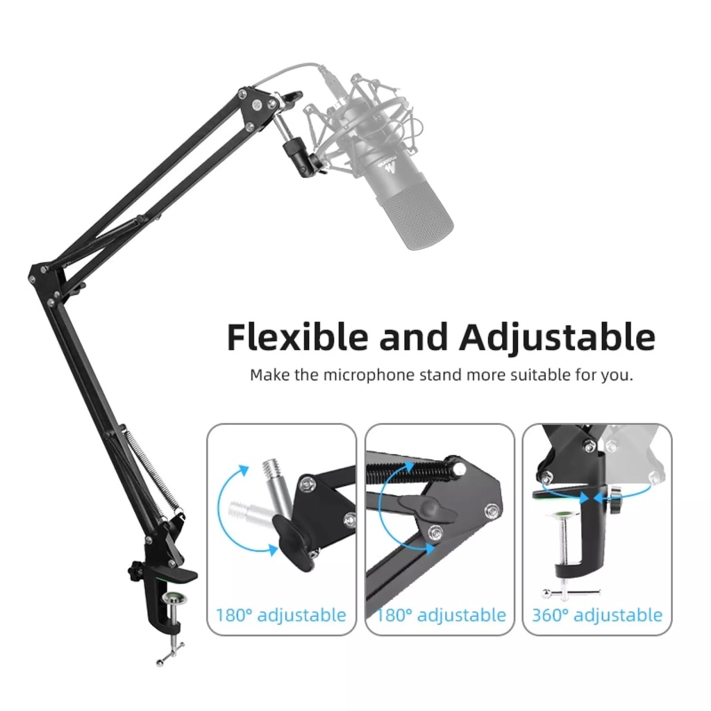 Maono AU-B01 Microphone Boom Scissor Arm Stand