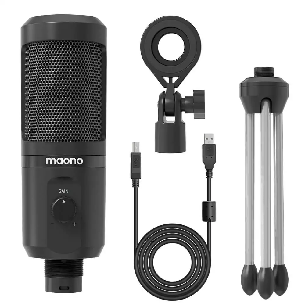 Maono Portable USB Microphone Lite Tripod Bundle PM461
