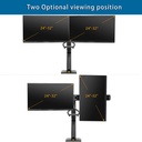 NB NB32 Dual Monitor Desk Stand With Hand Lever (Fits Most 24-32 Inches)