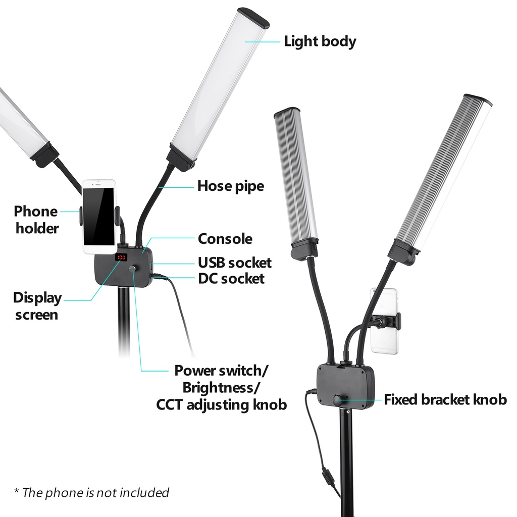 HD-45X DOUBLE ARM LED FILL LIGHT