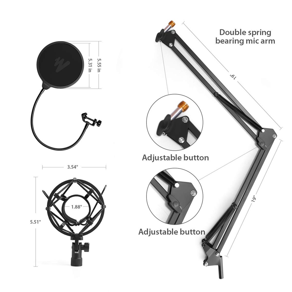 Maono Condenser Microphone Kit AU-A03
