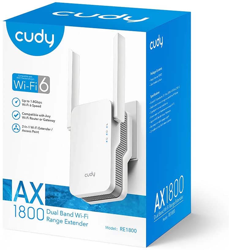 Cudy AX1800 Dual Band Mesh WiFi 6 Range Extender