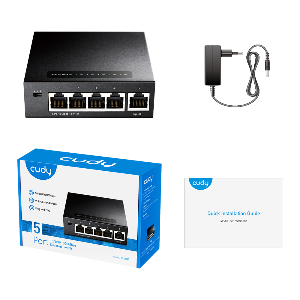 Cudy GS105 5-Port Gigabit Desktop Switch