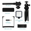 Maono Vlog Microphone With Tripod And Led Light AU-CM11PL