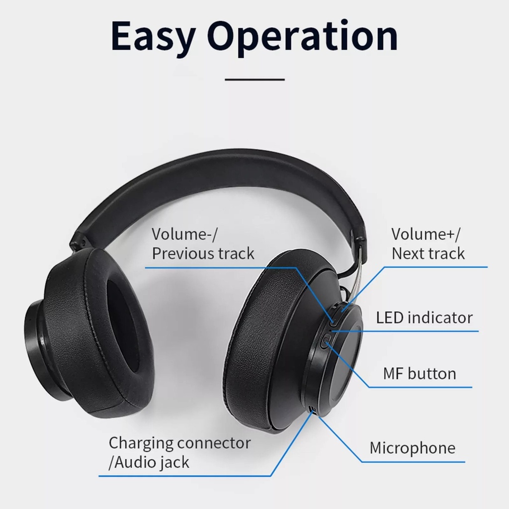 Bluedio BT5 Wireless/Wired Bluetooth Over-head Headset