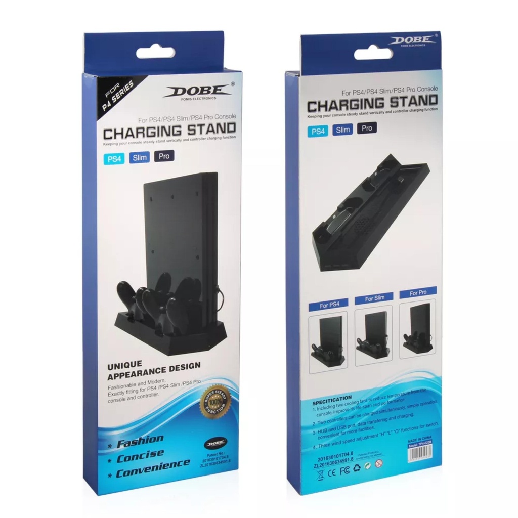 Dobe Cooling Stand For Ps4 Series (Fat, Slim And Pro) With Charging Station for Controller