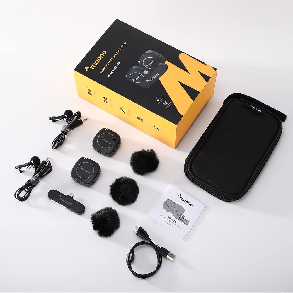 Maono Wireless Microphone System WM820C2 Type-C Connection