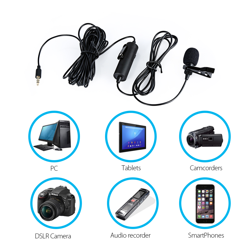 Maono Electret Condenser Lavalier Microphone AU-100