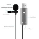 Maono Usb Condenser Lavalier Microphone With Real-Time Monitor Function AU-UL20