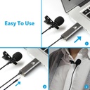 Maono Usb Condenser Lavalier Microphone With Real-Time Monitor Function AU-UL20
