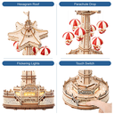 Robotime ROKR Parachute Tower 3D Wooden Puzzle 184pcs EA01