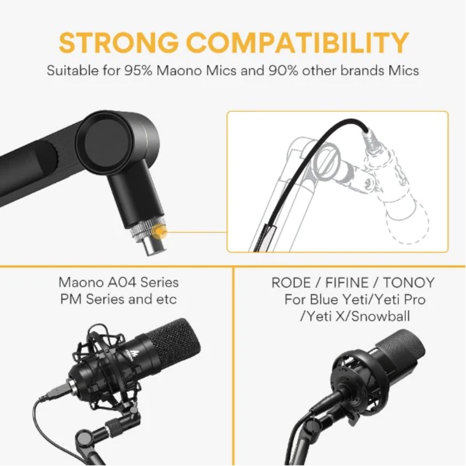 Maono Microphone Boom Arm Stand BA90