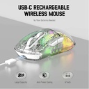 Attack Shark RGB Semi-Transparent Mouse Wired+2.4G+BT Connection X2