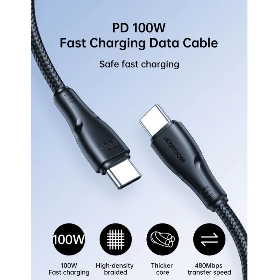 JOYROOM 100W Fast Charging Data Cable Type-C To C S-CC100A11 1.2m