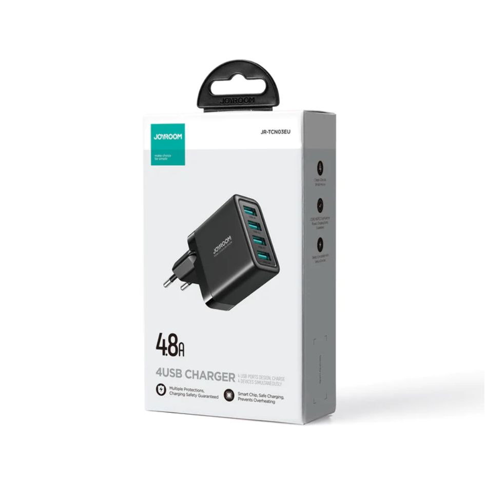 JOYROOM 24W 4.8A 4 USB Port Charger JR-TCN03