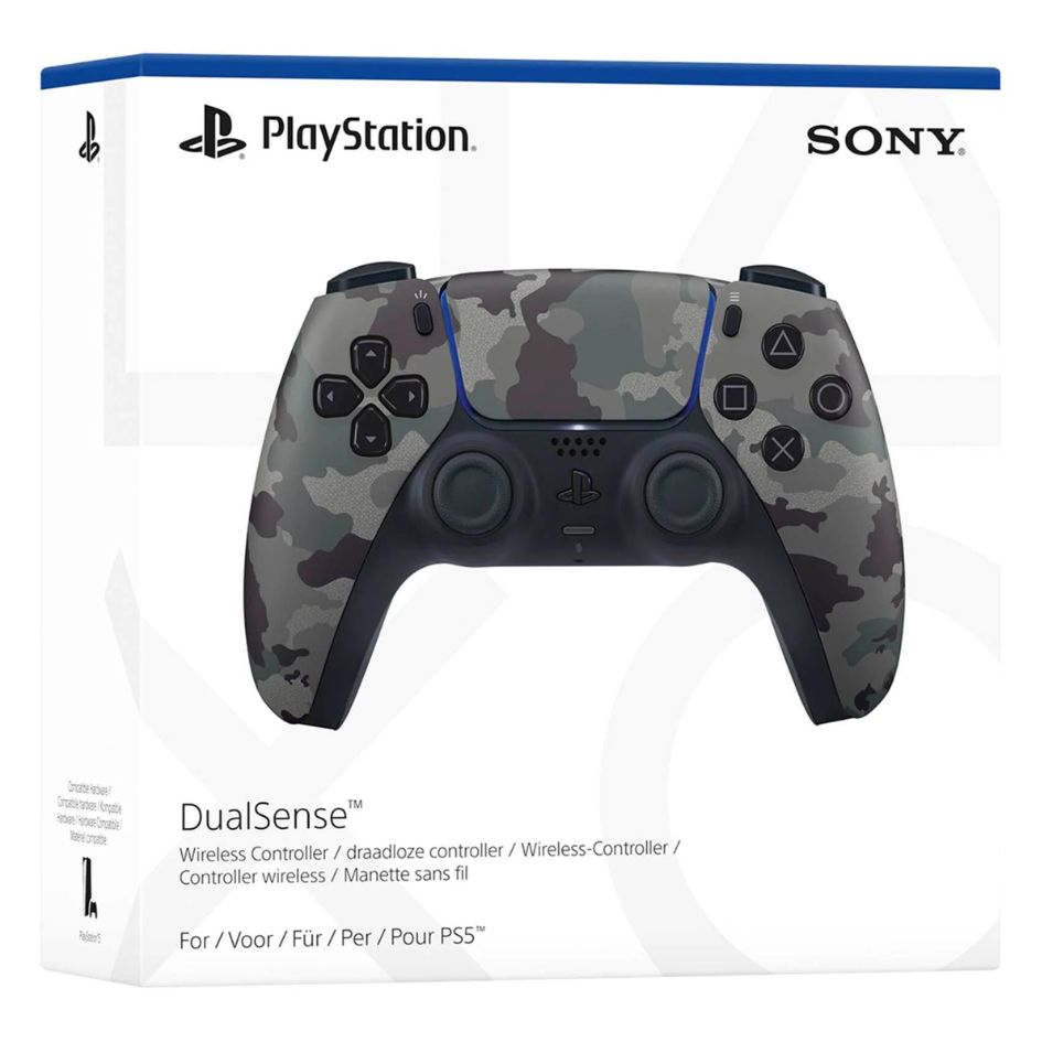 PS5 Dualsense Wireless Controller Grey Camouflage