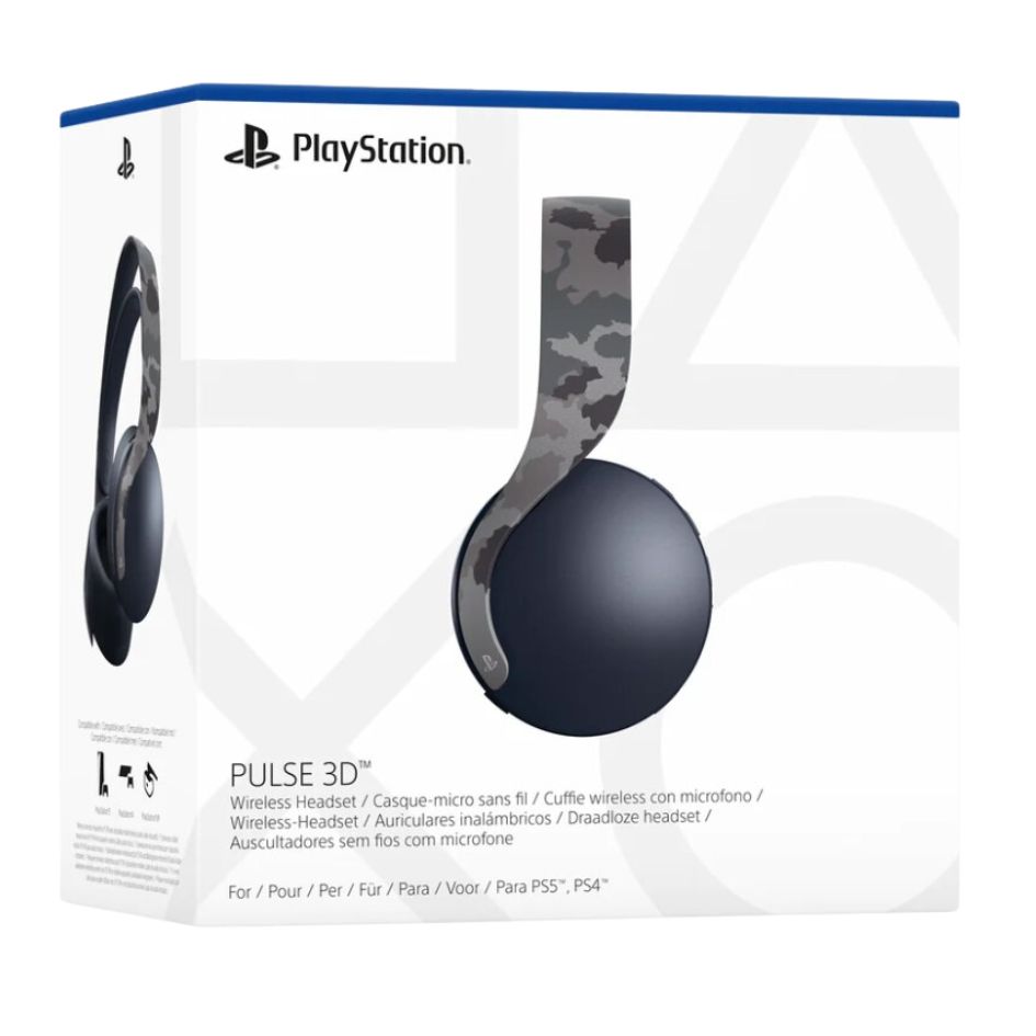 Playstation Pulse 3D Gray Camouflage Wireless Headset PS5 and PS4