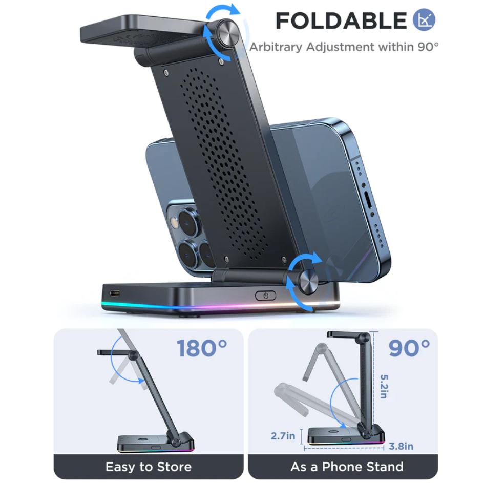 JOYROOM 3 In 1 Foldable Wireless Charging Station JR-WQN01