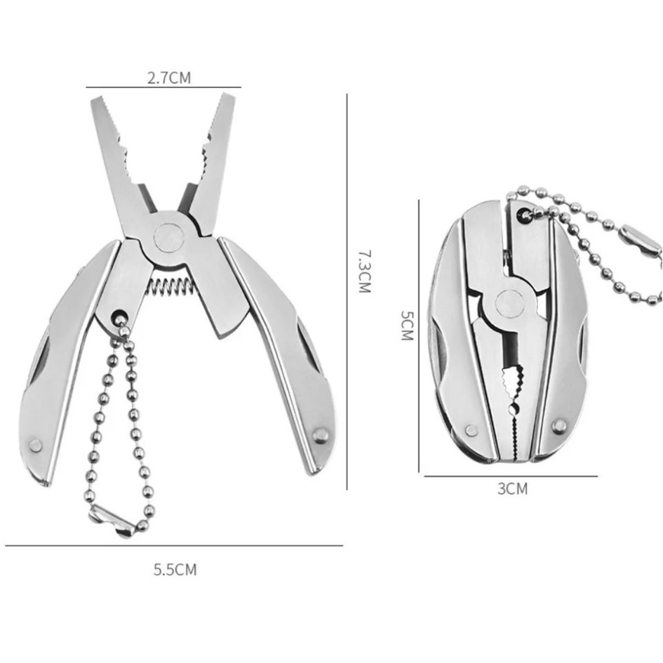 Multi-Function Tool Pliers Keychain