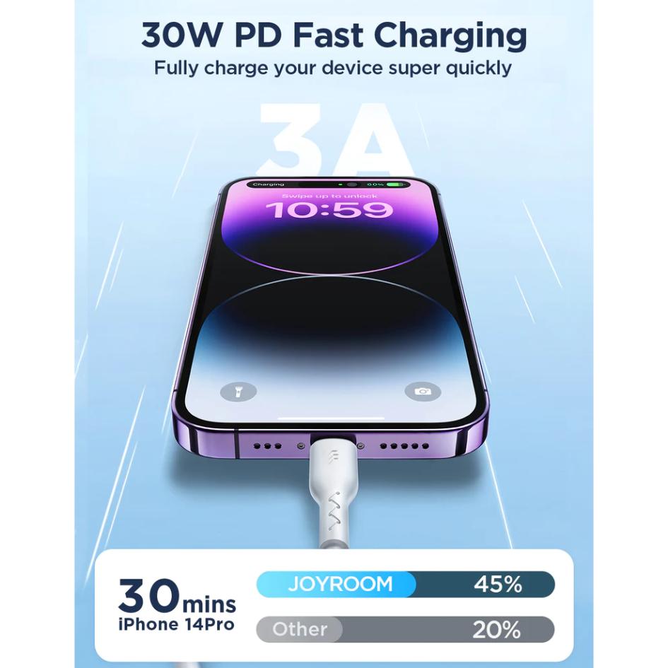Joyroom 30W Fast Charging Data Cable Type-C To Lightning SA26-CL3 1m