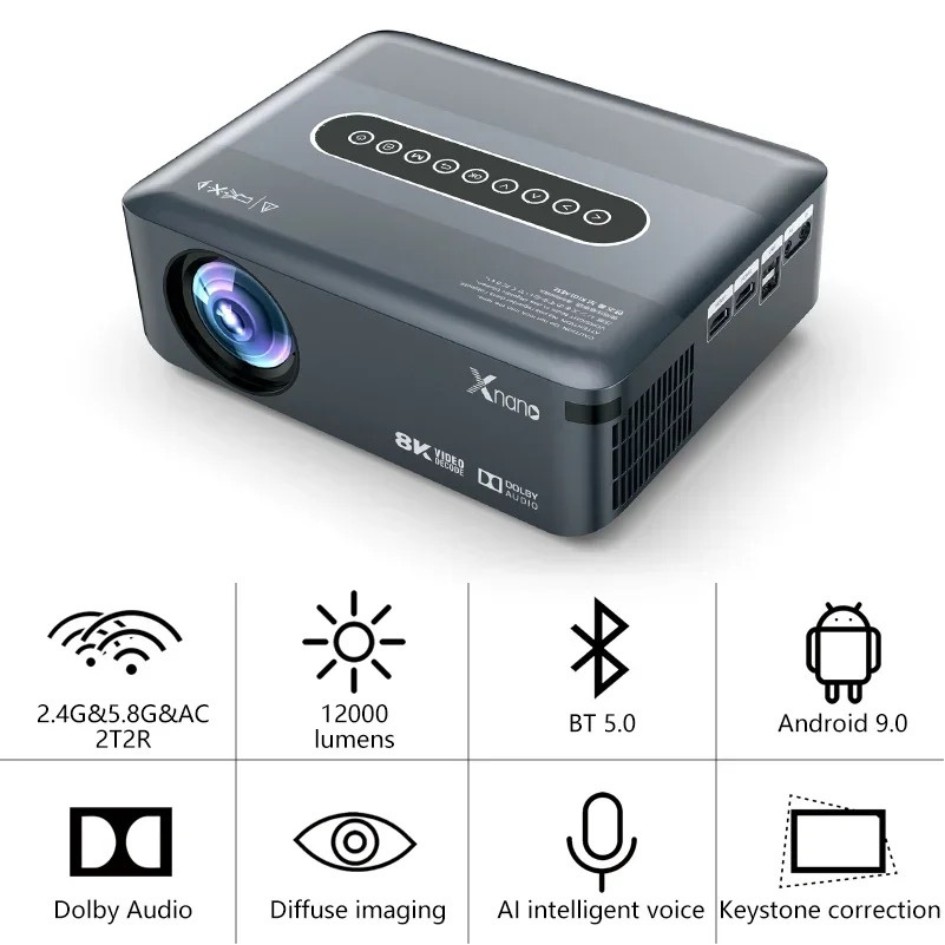 Xnano UHD Smart Wireless Projector X1