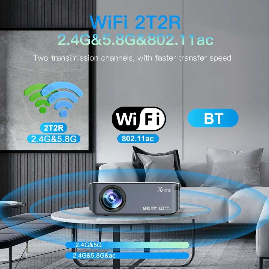 Xnano UHD Smart Wireless Projector X1