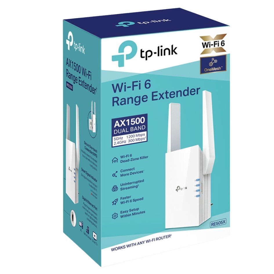 TP-Link AX1500 Wi-Fi Range Extender RE505X