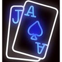 Playing Cards Neon Sign