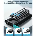 JOYROOM 10000mAh Outdoor Power Bank with 3 Built-in Cables JR-L016