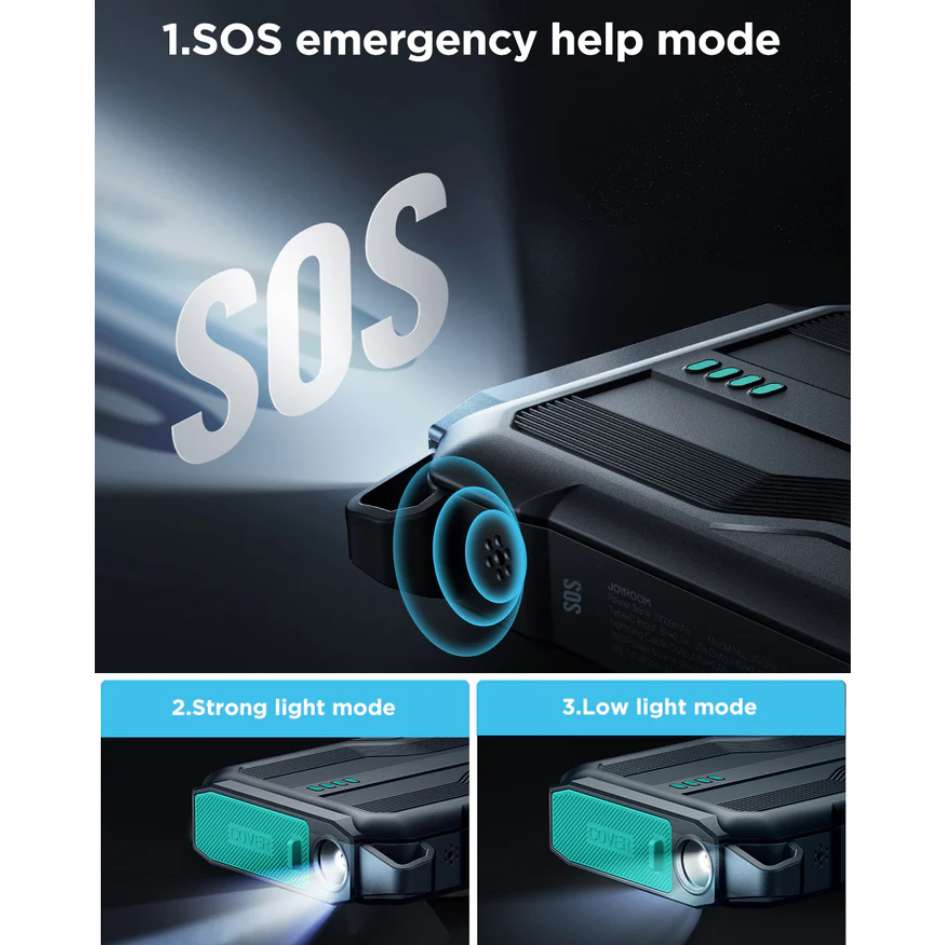 JOYROOM 10000mAh Outdoor Power Bank with 3 Built-in Cables JR-L016