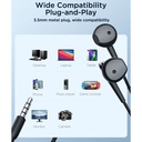 JOYROOM 3.5mm Ergonomic Half In-ear Wired Earphones JR-EW04