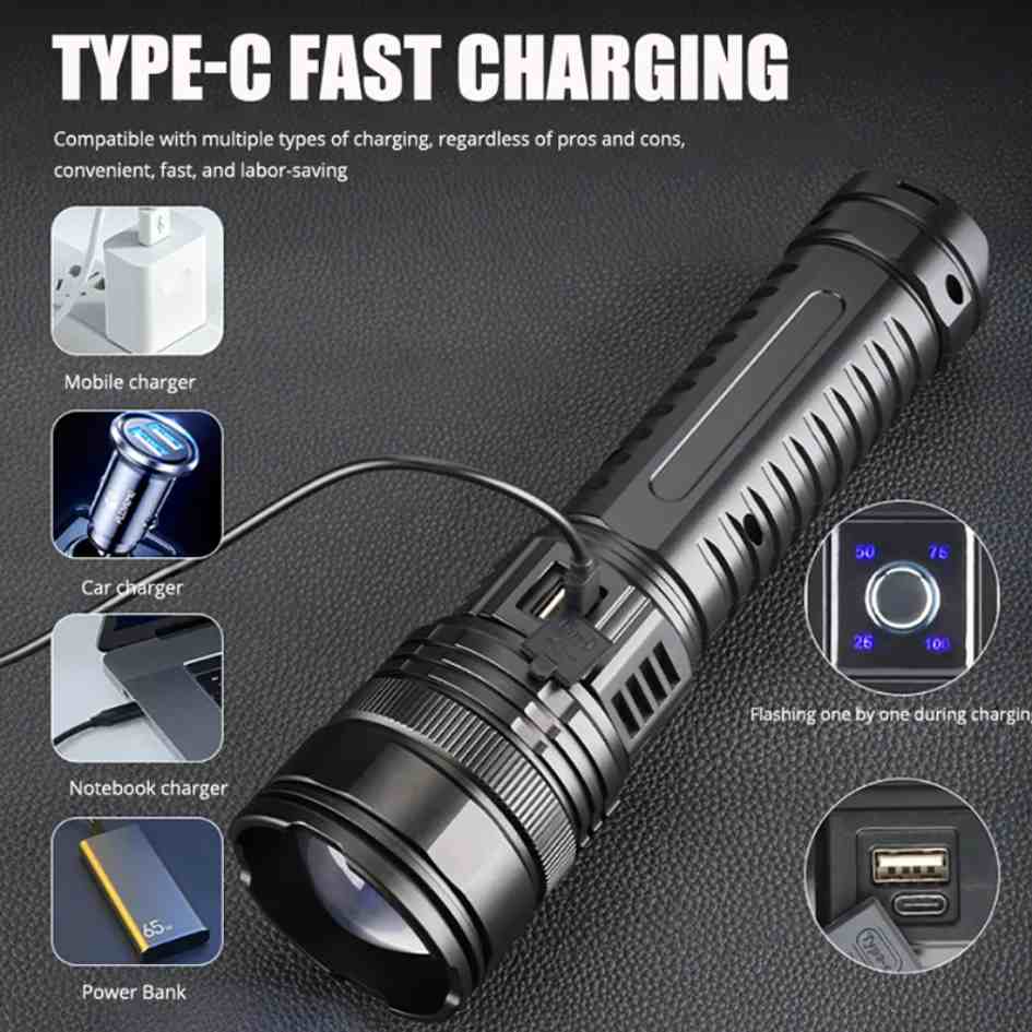 Professional Rechargeable Flashlight 15000mAh LF-S33