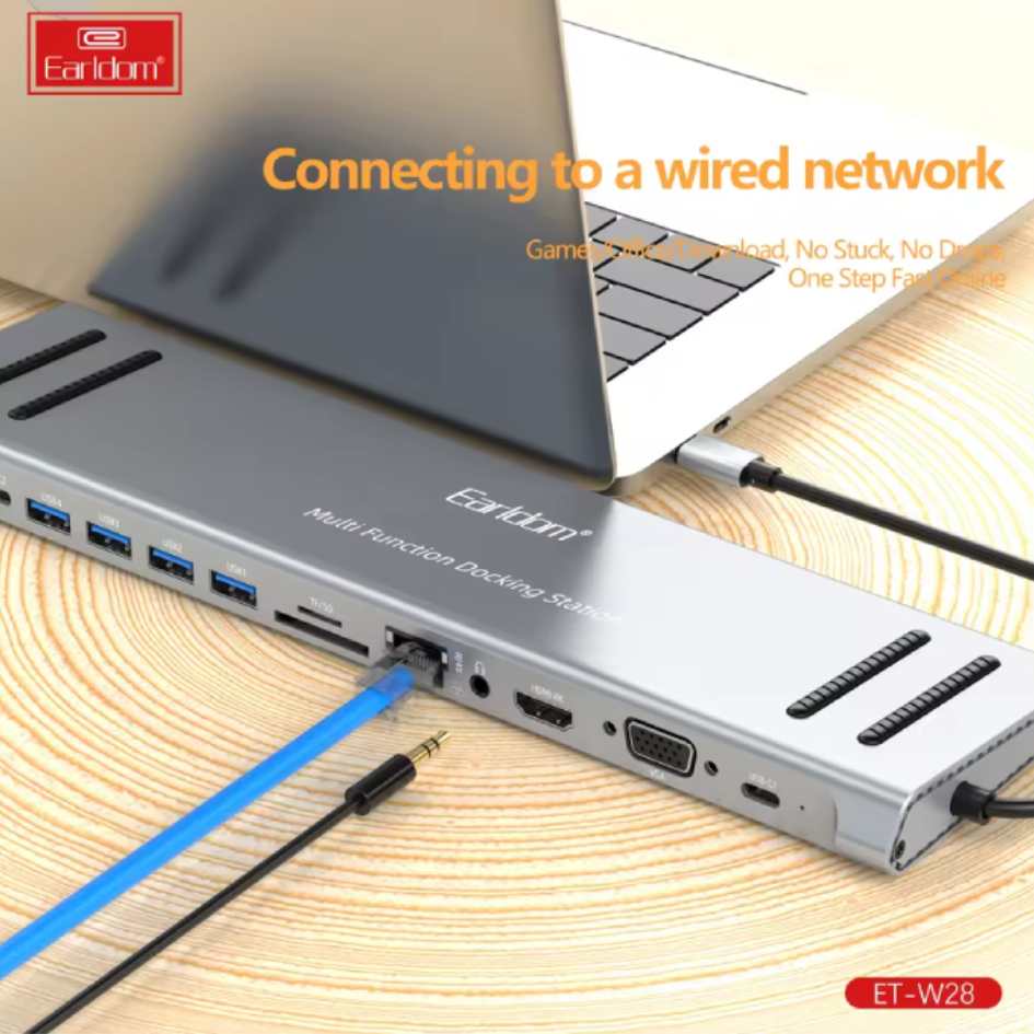 Earldom 14 In 1 USB-C Multi-function Docking Station W28