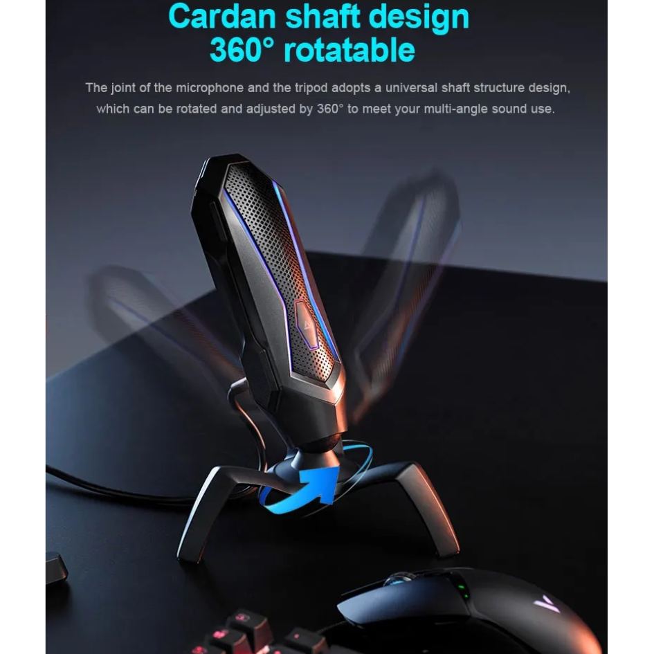 Rapoo VS300 Heart-shaped Pointing RGB Backlight Gaming Microphone