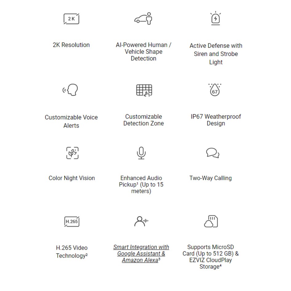 EZVIZ H4 2K Wi-Fi Smart Home Camera
