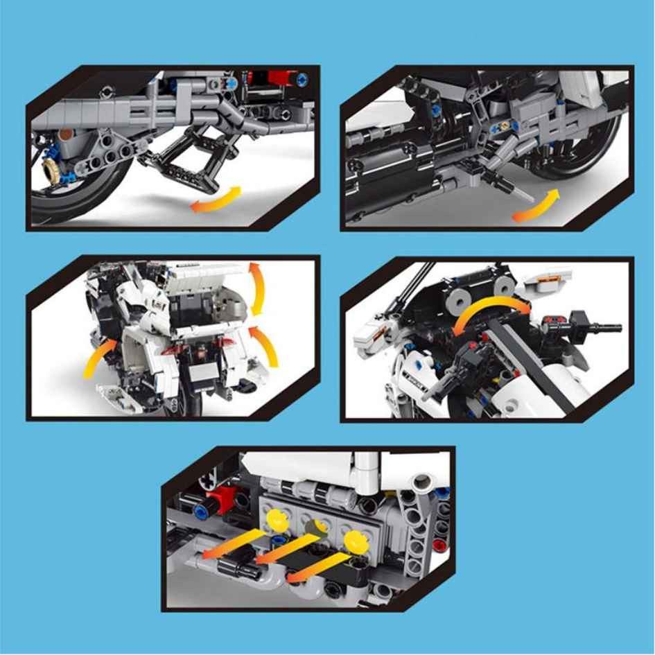Mould King 23001 2018 Honda Gold Wing GL1800 (1:7) Building Blocks 1328 Pcs