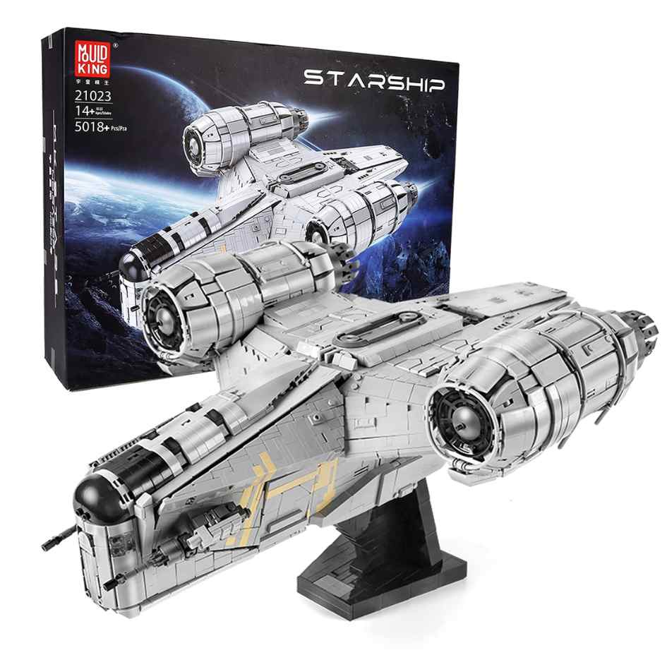 Mould King 21023 The Mandalorian Razor Crest Starship Building Blocks 5018 Pcs
