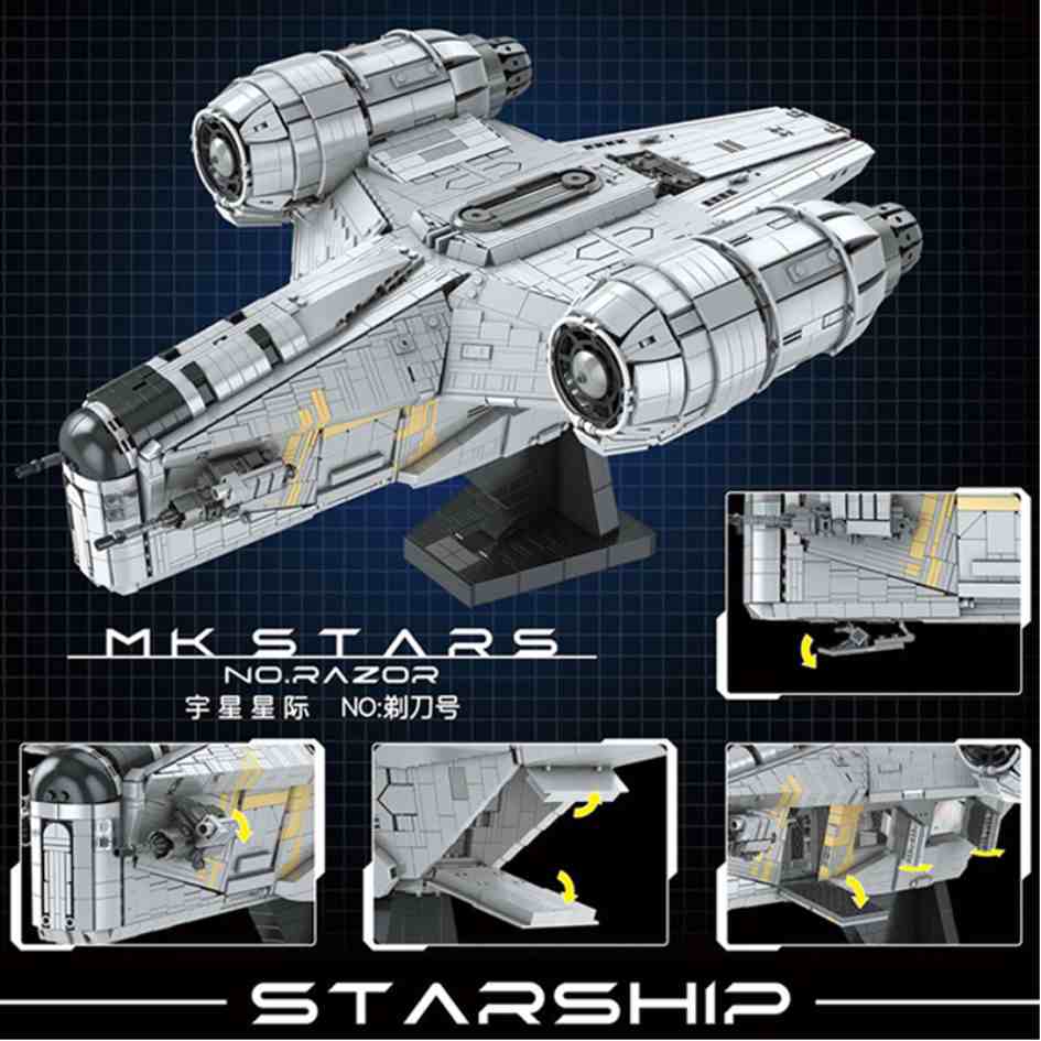 Mould King 21023 The Mandalorian Razor Crest Starship Building Blocks 5018 Pcs