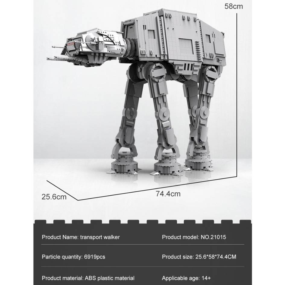 Mould King 21015 Star Wars AT-AT Walker Building Blocks 6919 Pcs