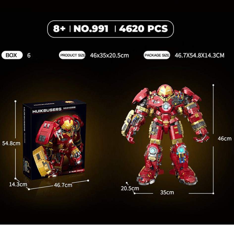 CUSTOM 991 Age of Ultron: Hulkbuster MK44 Building Blocks 4620 Pcs