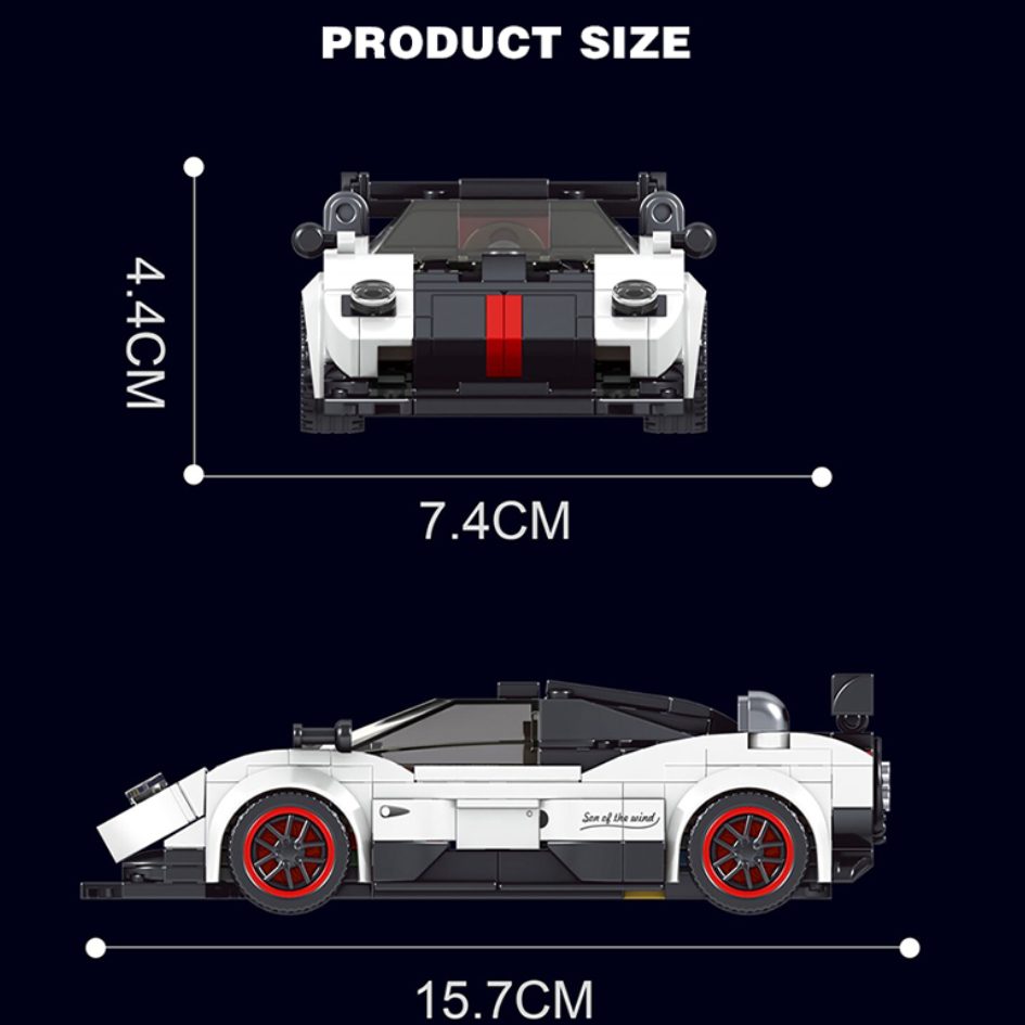 Mould King 27030 Model Car Zonda Building Blocks 374 Pcs