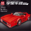 Mould King 27012 Model Car Ferrari Testarossa Building Blocks 316 Pcs