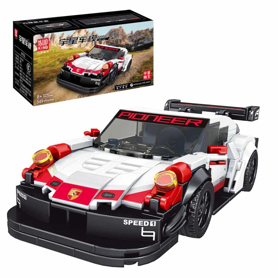 Mould King 27010 Model Car Porsche 911 Sports RSR Building Blocks 349 Pcs
