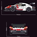 Mould King 27010 Model Car Porsche 911 Sports RSR Building Blocks 349 Pcs